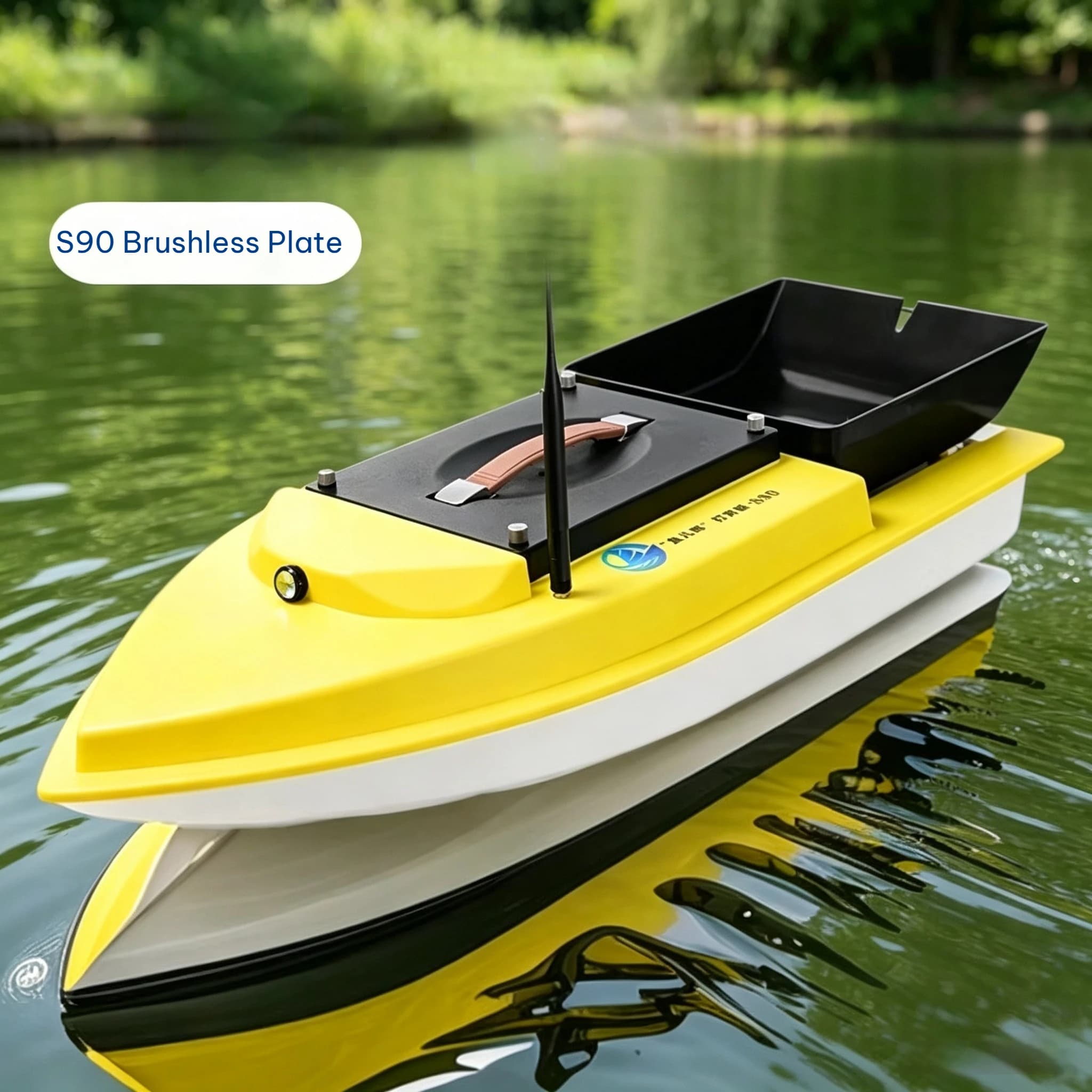 Yuerlang S90 Remote Control Bait Boat Brushless Motor Gps High Power Multi Function Fishing Hook Delivery Net Towing Long Range