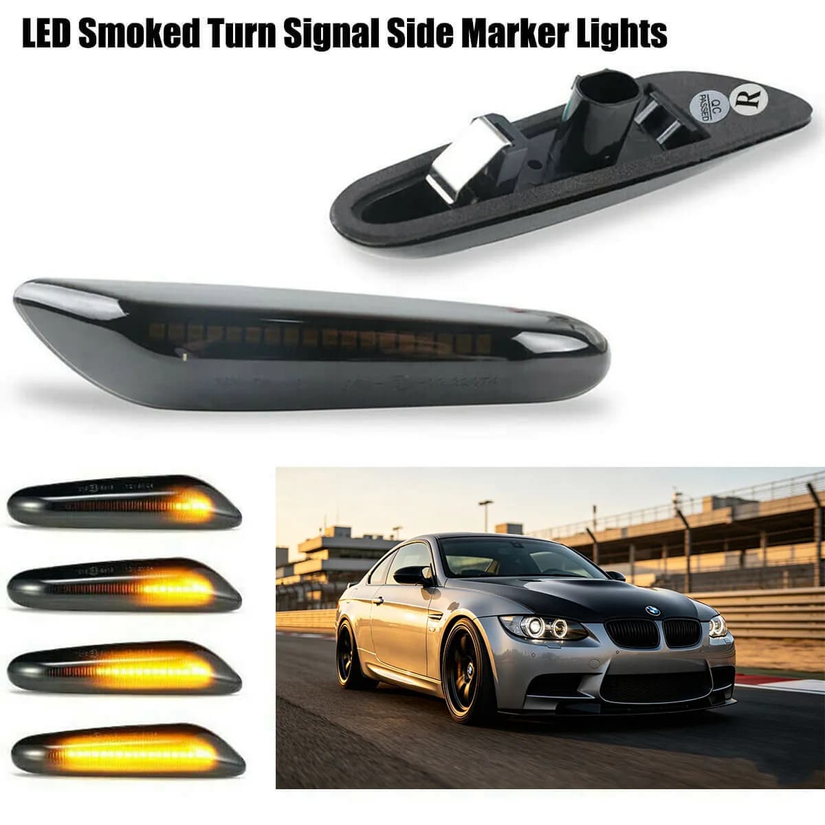 LED Side Marker Light for BMW 1 Series 3 Series 5 X1 X3 E46 E60 E61 E81 E82 E83 84 E87 E88 E90 E91 E92 E93 Turn Signal Indicator