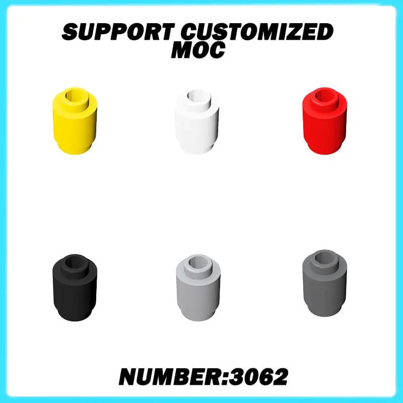 3062 50g MOC Parti di Mattoni Rotondi 1x1 Open Stud Mattoni Compatibili FAI DA TE Assemblare Blocchi di Costruzione Cervello Giocattolo Regalo Particelle Capretto