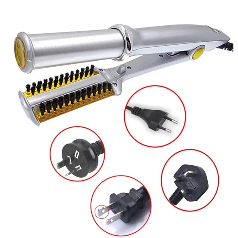 F92F professional hair plate iron curler plate and curler Styler 2 In 1 Multi tool for flat iron hair Styling