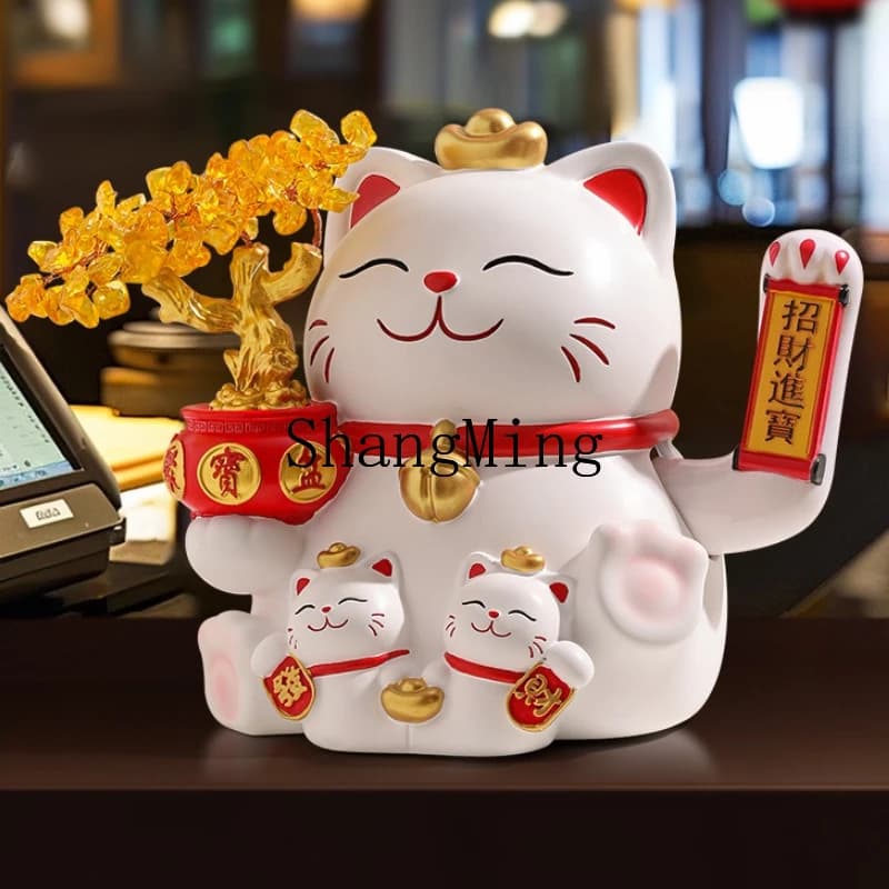 FG Fortune Tree Lucky Cat Ornament Il nuovo negozio apre la felice decorazione della reception del negozio di regali