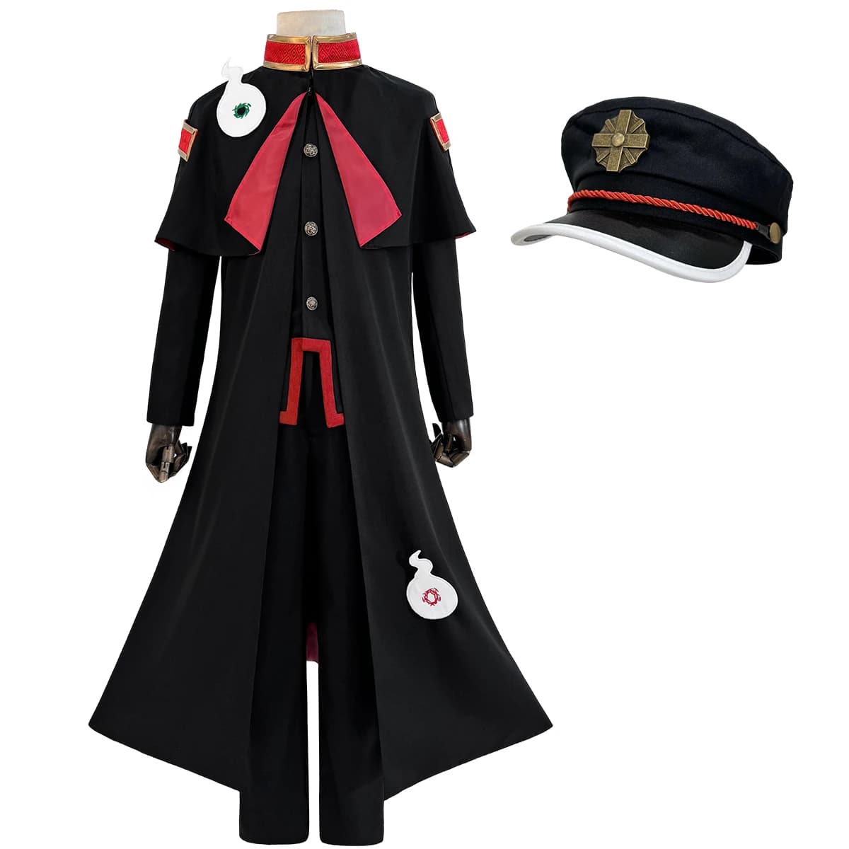 HOLOUN Toilet-Bound Hanako-Kun Anime Yugi Amane Hanako-kun Costume Cosplay Mantello Giacca Pantaloni Cappello Regalo di Natale di Halloween