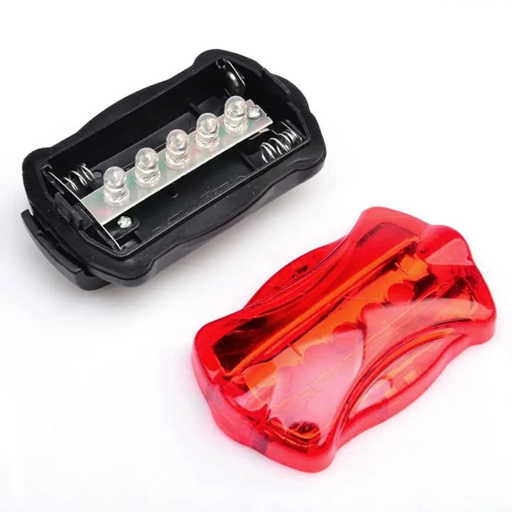 Lampada flash di avvertimento di sicurezza anteriore e posteriore per guida notturna Set di luci per bici Torcia luminosa per bicicletta da mountain bike