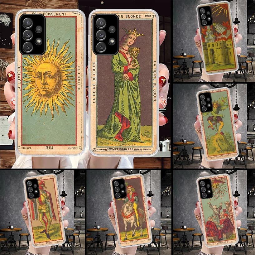 Tarocchi Lettura Arte Custodia morbida per telefono per Samsung Galaxy A13 A14 A15 A16 A53 A54 A55 A56 A33 A34 A35 A36 A23 A24 A25 A26 A05S