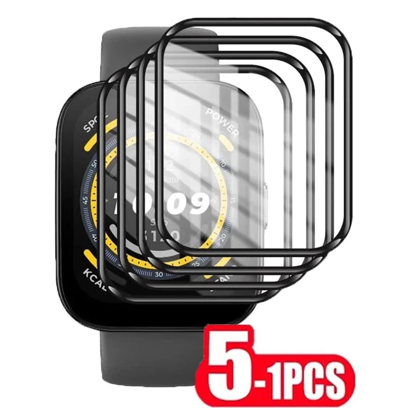 1-5 pezzi protezione schermo per Amazfit Bip 3 Bip3 Pro pellicole completamente curve pellicola protettiva per Amazfit Bip 5 accessori per orologi