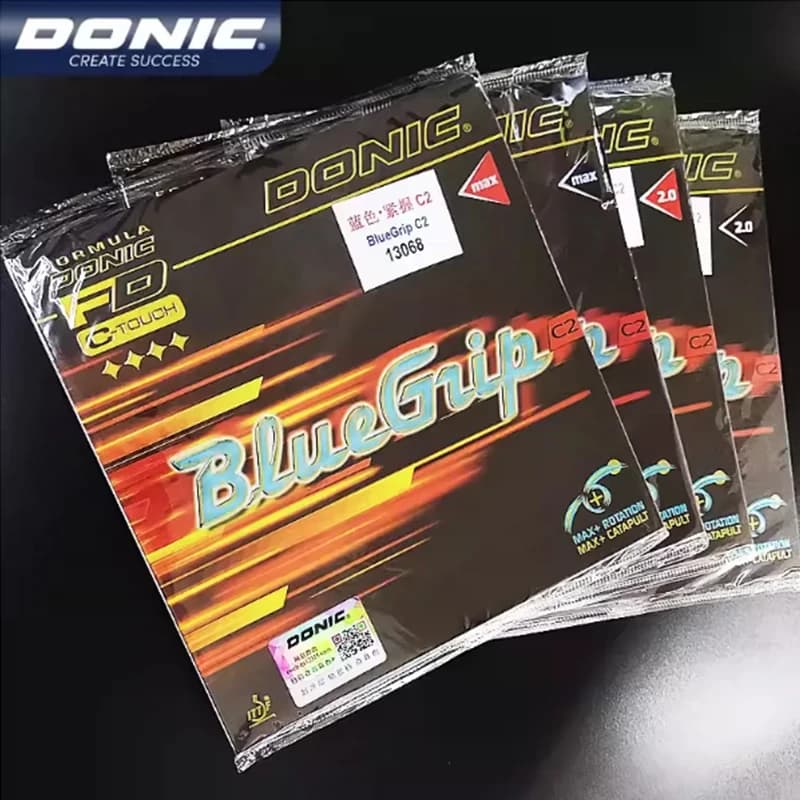 Donic Bluegrip C1 C2 e versione nazionale Gomma rigida da ping pong in gomma appiccicosa spugna blu attacco rapido racchetta da ping pong