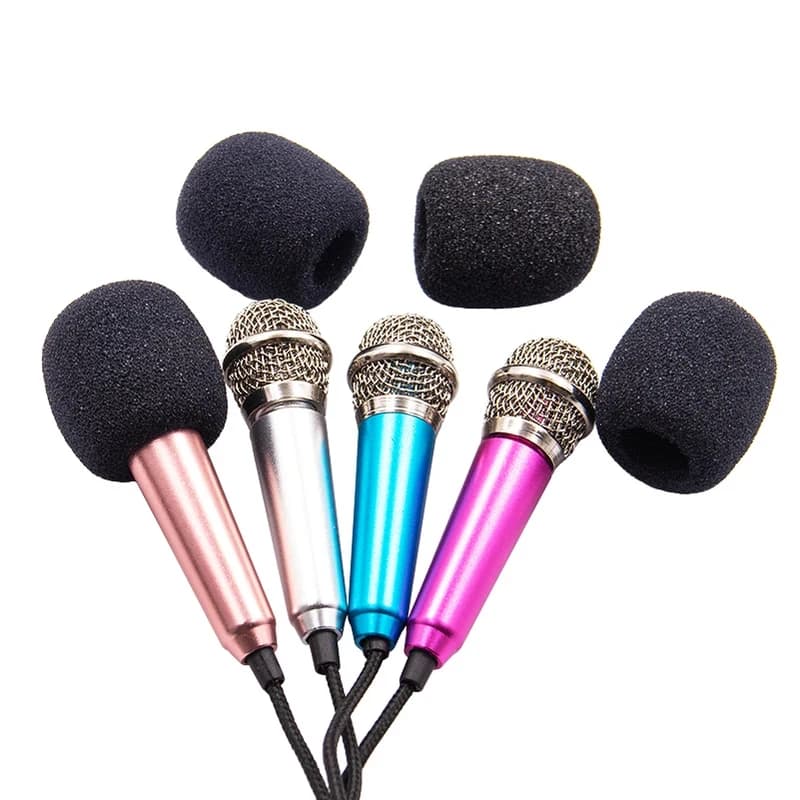 Microfono portatile stereo da studio 1/2/3 pezzi, mini microfono per KTV Karaoke, per smartphone, laptop, PC desktop, microfono audio palmare