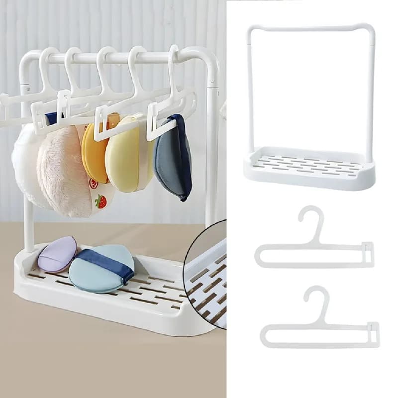 Cipria Soffino Mini Clothes Hanger Small Detachable Makeup Egg Blower Clean coat stand plastic coat rack