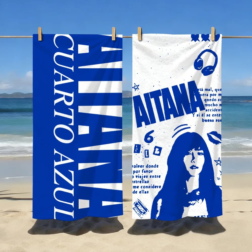 Singer A-Aitana-Cuarto Azul Asciugamano Morbido Piscina Regalo Per Viaggi Palestra Doccia Campeggio Sport ad Asciugatura Rapida Grandi Asciugamani da Spiaggia