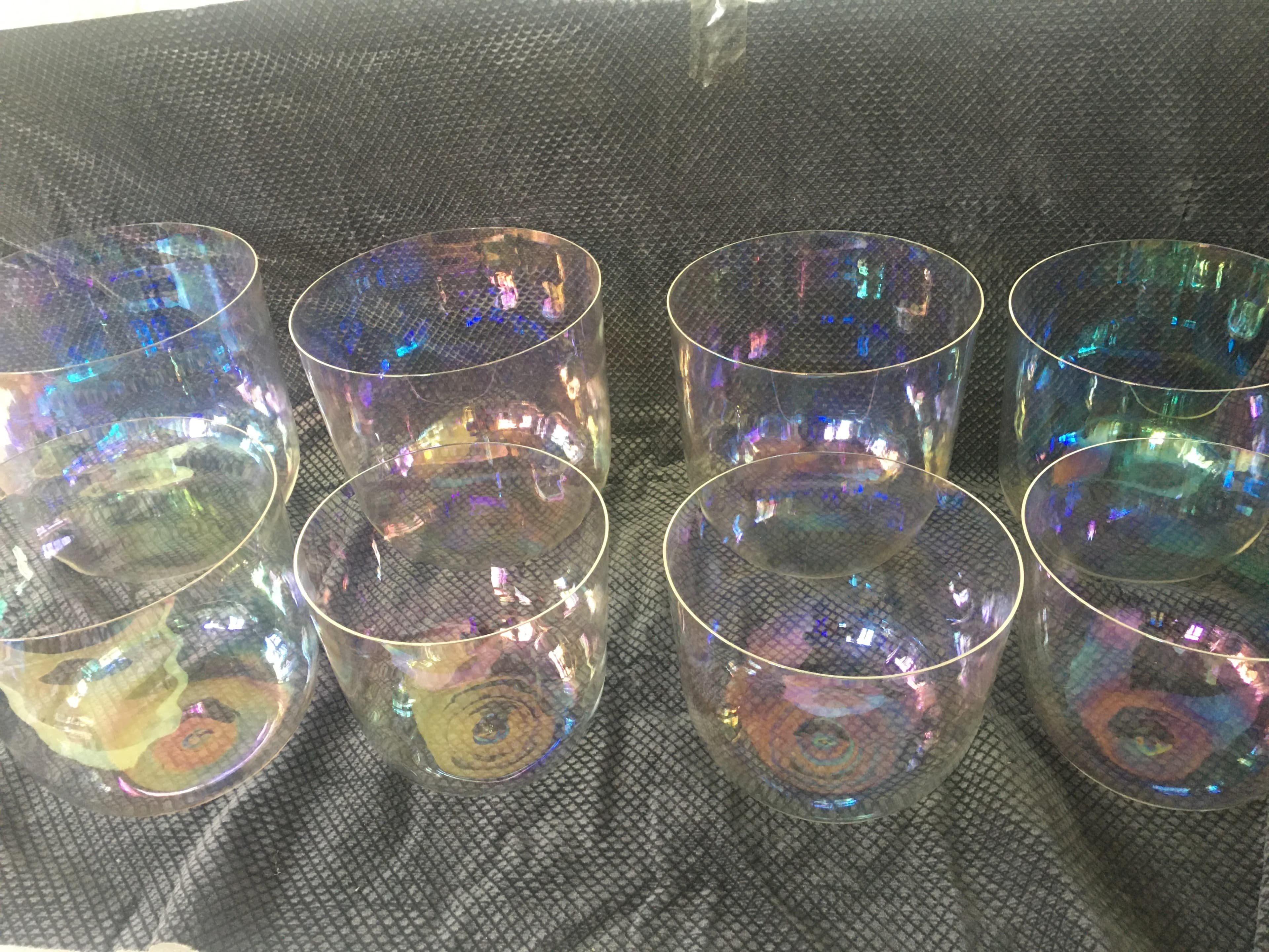 unique deep tones lower frequency 2nd octave F G A B and 3rd octave C D E F 8pcs perfect musical notes in 432hz about 10"-7.5" Clear Pure Transparent Quartz Crystal Singing Bowl Whole Chakra Alignment Sound Bath Yoga Meditation Energy Healing Instrument