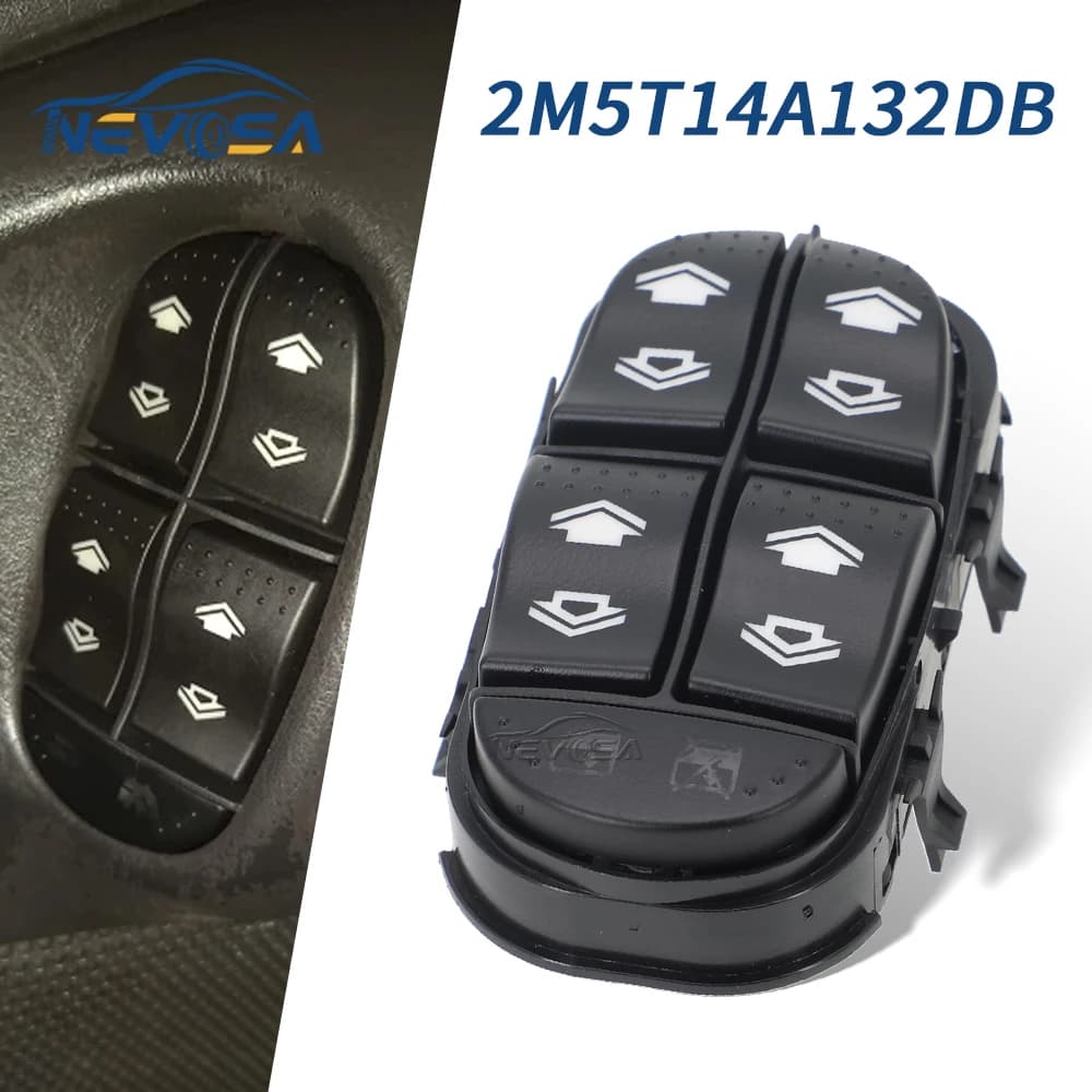 Interruttore di comando alzacristallo elettrico principale per Ford Focus Mk1 1998-2003 2004 2005 98AB-14A132-DE 2M5T14A132DB 98AB14A132DE