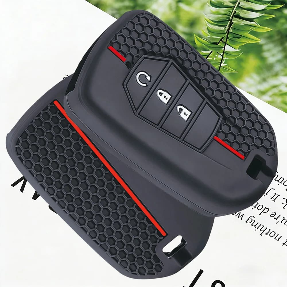Custodia Premium in Silicone Morbido per Chiave Auto con 3 Pulsanti Telecomando per ISUZU D-Max, MU-X 2021 2022+ e Accessori Box
