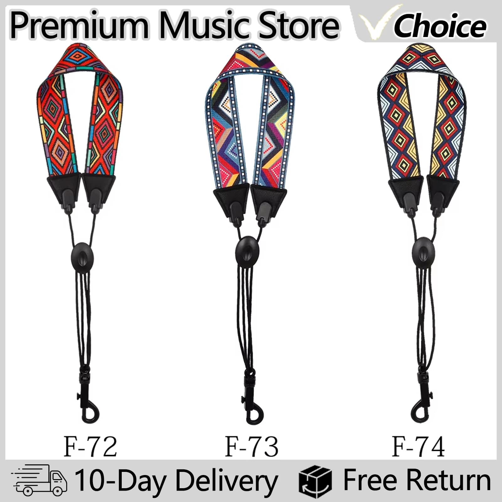 Universal Saxophone Neck Strap With Hook Clasp Alto Tenor Soprano Sax Shoulder Belt ABS Woodwind Musical Instrument Accessories
