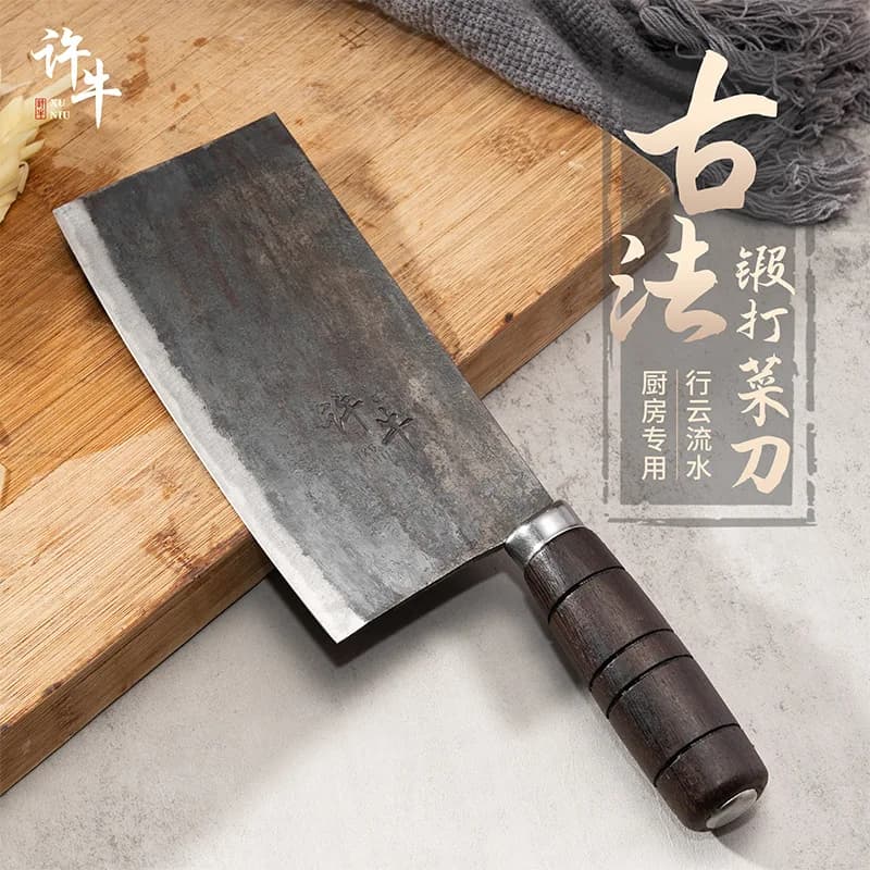 Kitchen knife for forging made by hand with 7 inch blade 4Cr13mov Old style meat mannaia Durevole sharp blade Chef knife Kitchen utensils