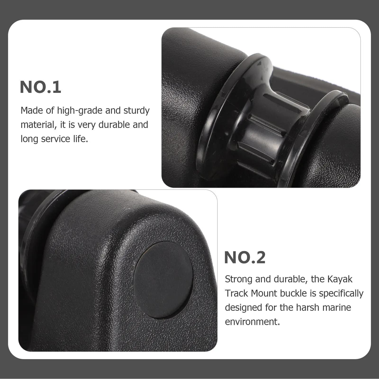 High Strength Kayak Track Bracket Sturdy Anchor Mount Clip for Boats Dinghies Rafts Canoes Fishing Gear Box Holder