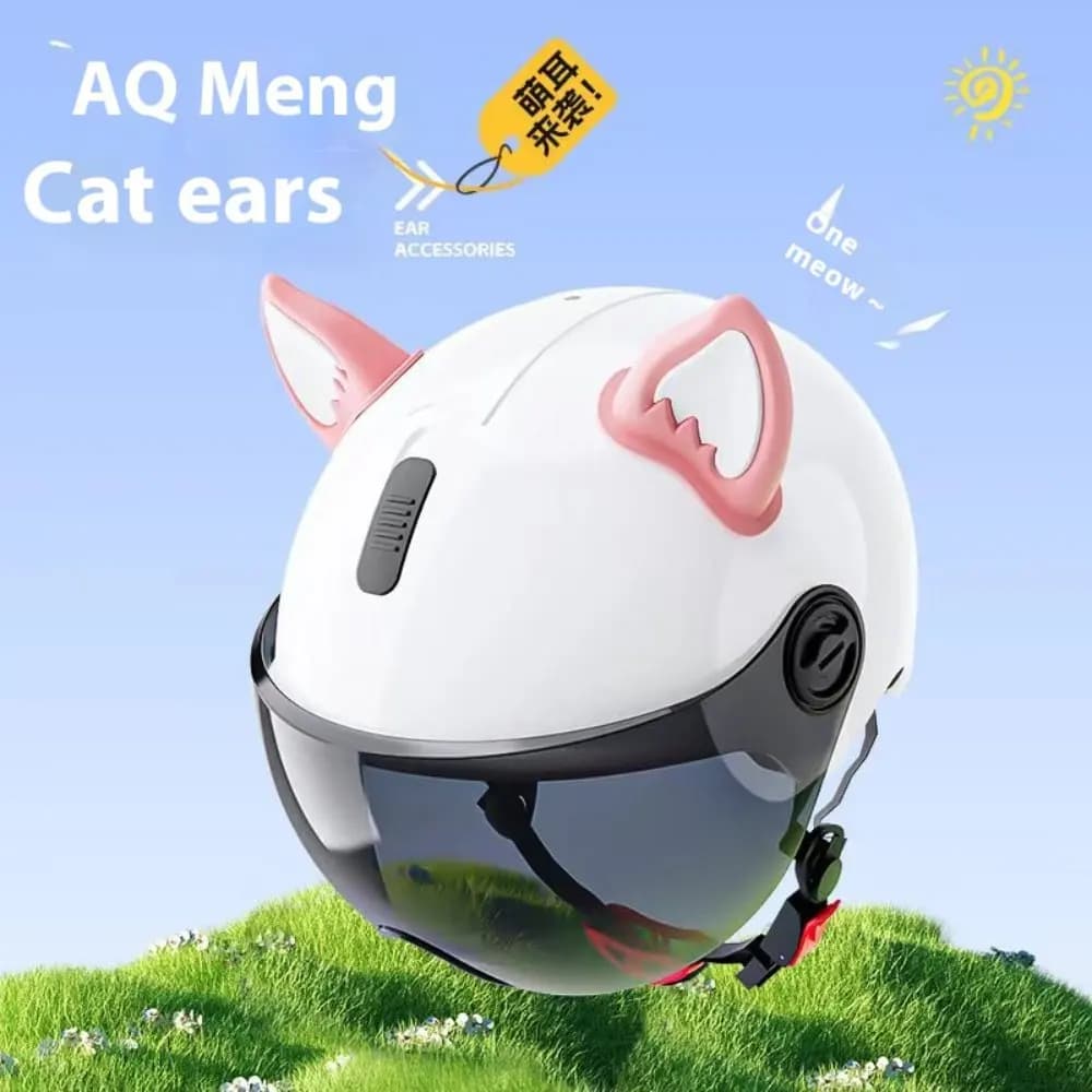 Sympathetic ear accessories for helmet Fox ears, rabbit, cat, bear, for motorcycle helmets, adorable 3D animal ear decorations, 4 styles
