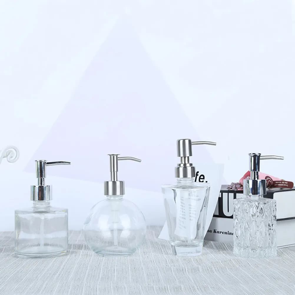 1 Pezzo Bottiglia da Viaggio in Vetro da 230ml, Dispenser Ricaricabile Vuoto con Pompa per Shampoo, Lozione, Sapone Liquido, Lavaggio Mani, per Hotel, Casa, Campeggio
