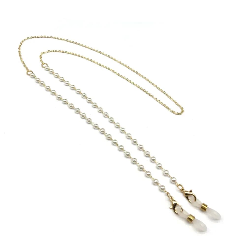Casual Eyeglasses Chain Imitation Pearl Beaded Trendy Women Outside Sunglasses Accessory Necklace Gift Mask Hanging Rope