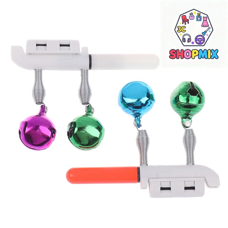 Alarms for fishing bite Fishing rod Double doorbell Rod with clamp Toe Induction lamp Night flash bright LED without battery Flash LED equipment