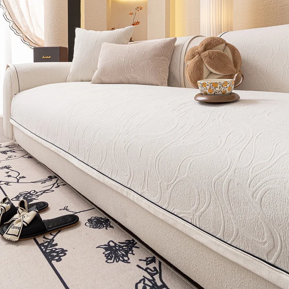 Cuscino per divano in ciniglia universale Four Seasons Divani Fodera protettiva Asciugamano Cuscino antiscivolo Tappeti per soggiorno Decorazioni per la casa