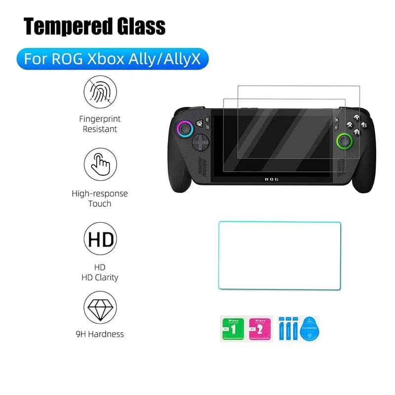 Pellicola Protettiva in Vetro Temperato per ROG Xbox Ally X 9H HD Anti-graffio per Accessori ROG Xbox Ally