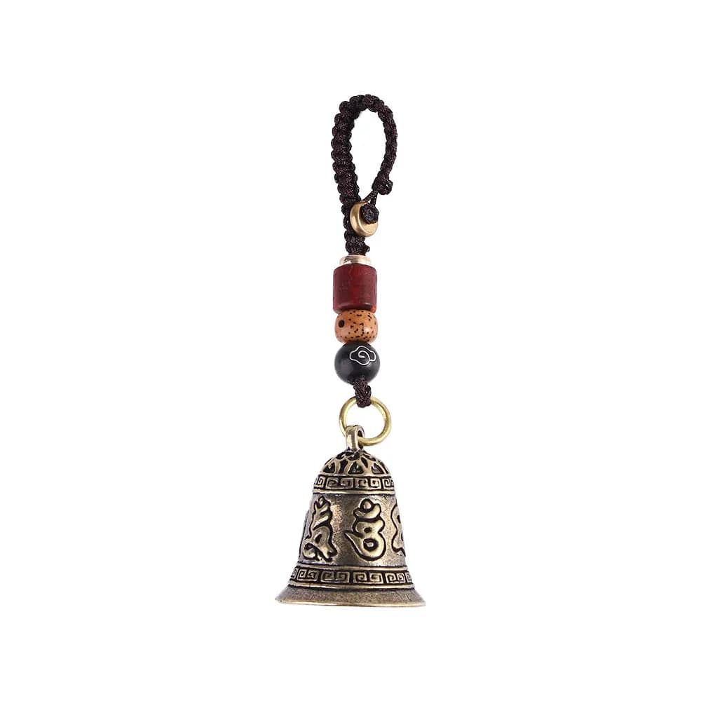 Car Accessories Brass bell Lucky Rope Tibetan Buddhism Lanyard Pendants Keyfob Key Rings Car Key Chain Car Key Chain