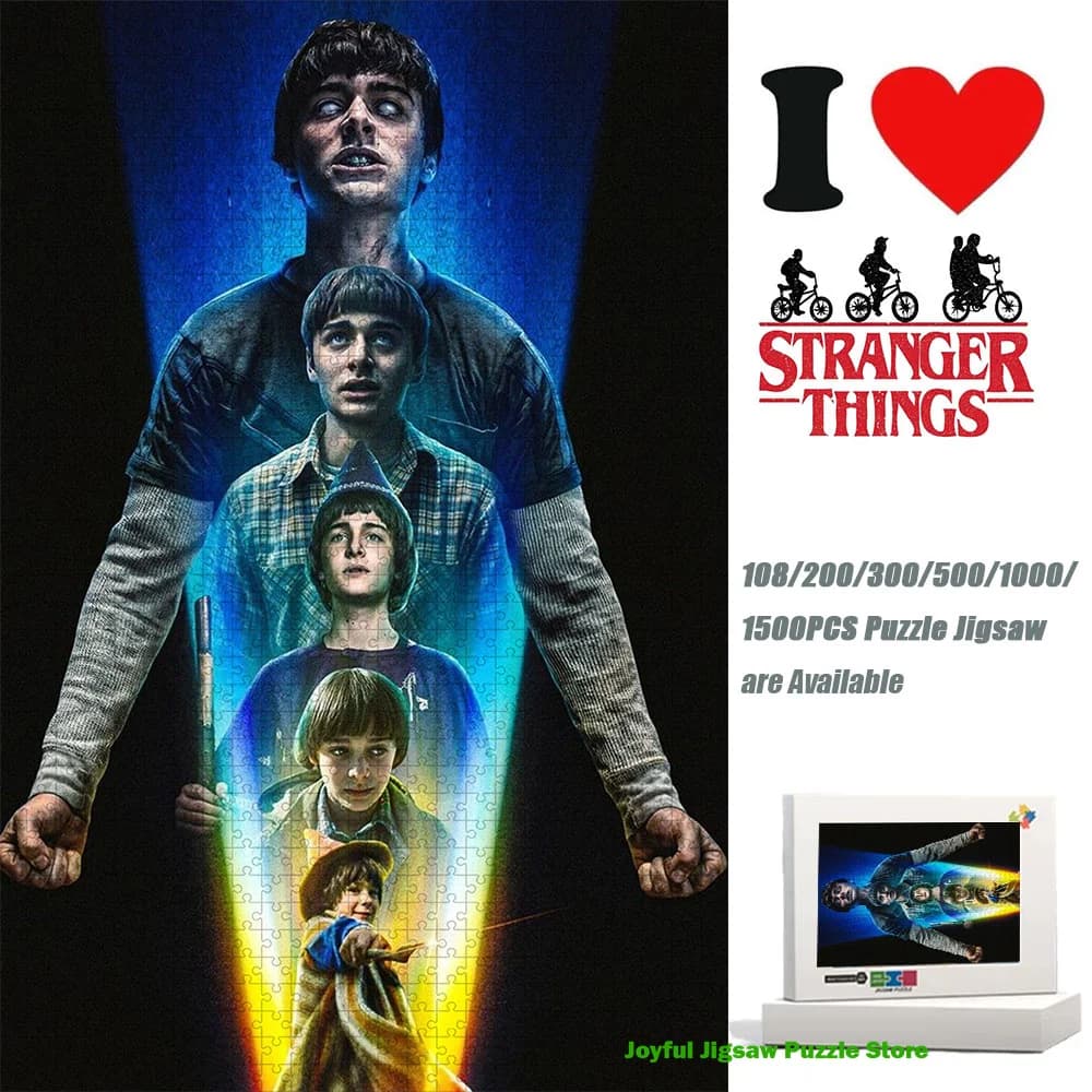 Puzzle di Stranger Things, Puzzle della Timeline di Crescita di Will Byers, 108/200/300/500/1000/1500 Pezzi, Gioco Antistress, Regalo Unico