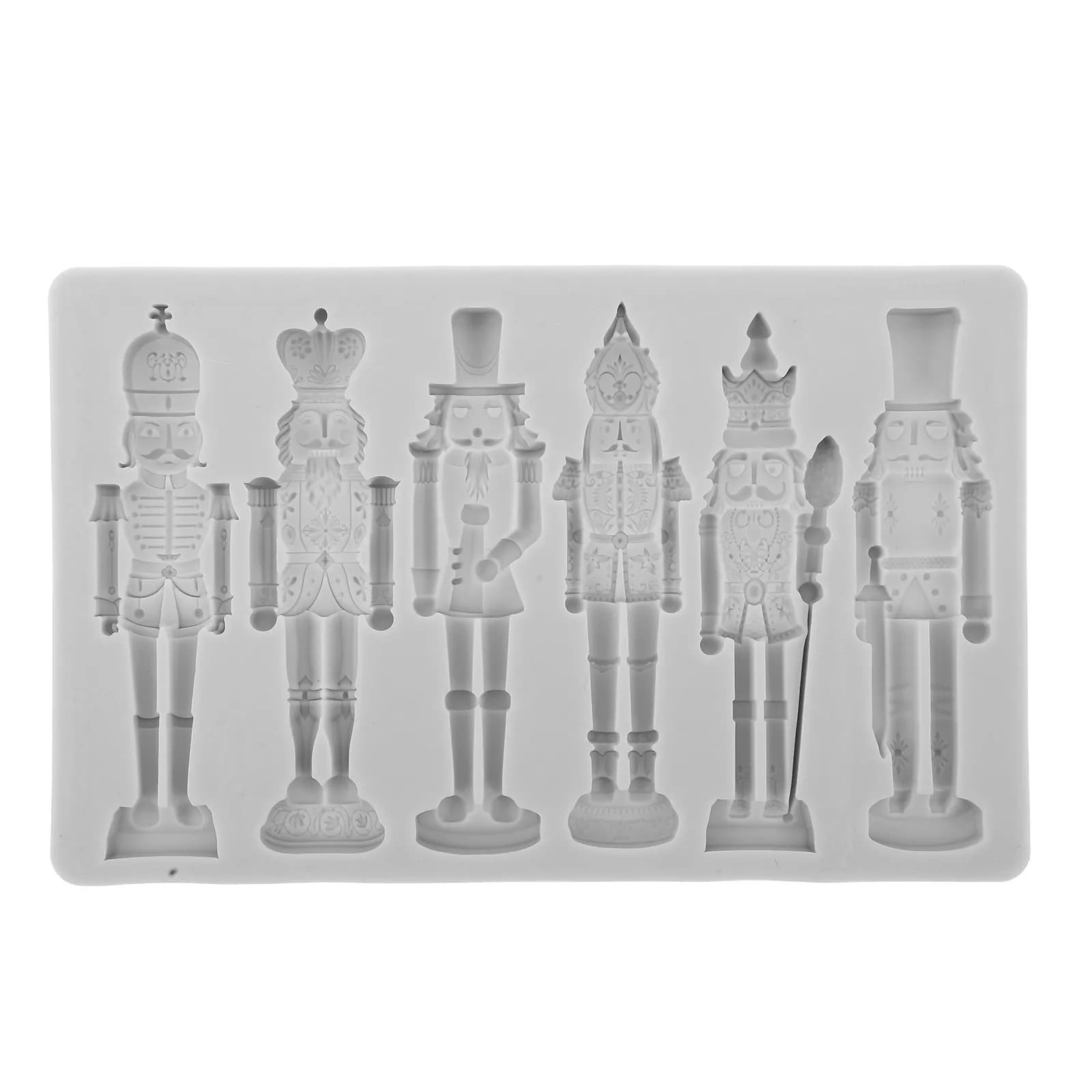 Stampo in Silicone per Cioccolato a Forma di Schiaccianoci, Stampi per Artigianato, Pasticceria, Resina, Cera, Pasta di Zucchero, Decorazioni Natalizie