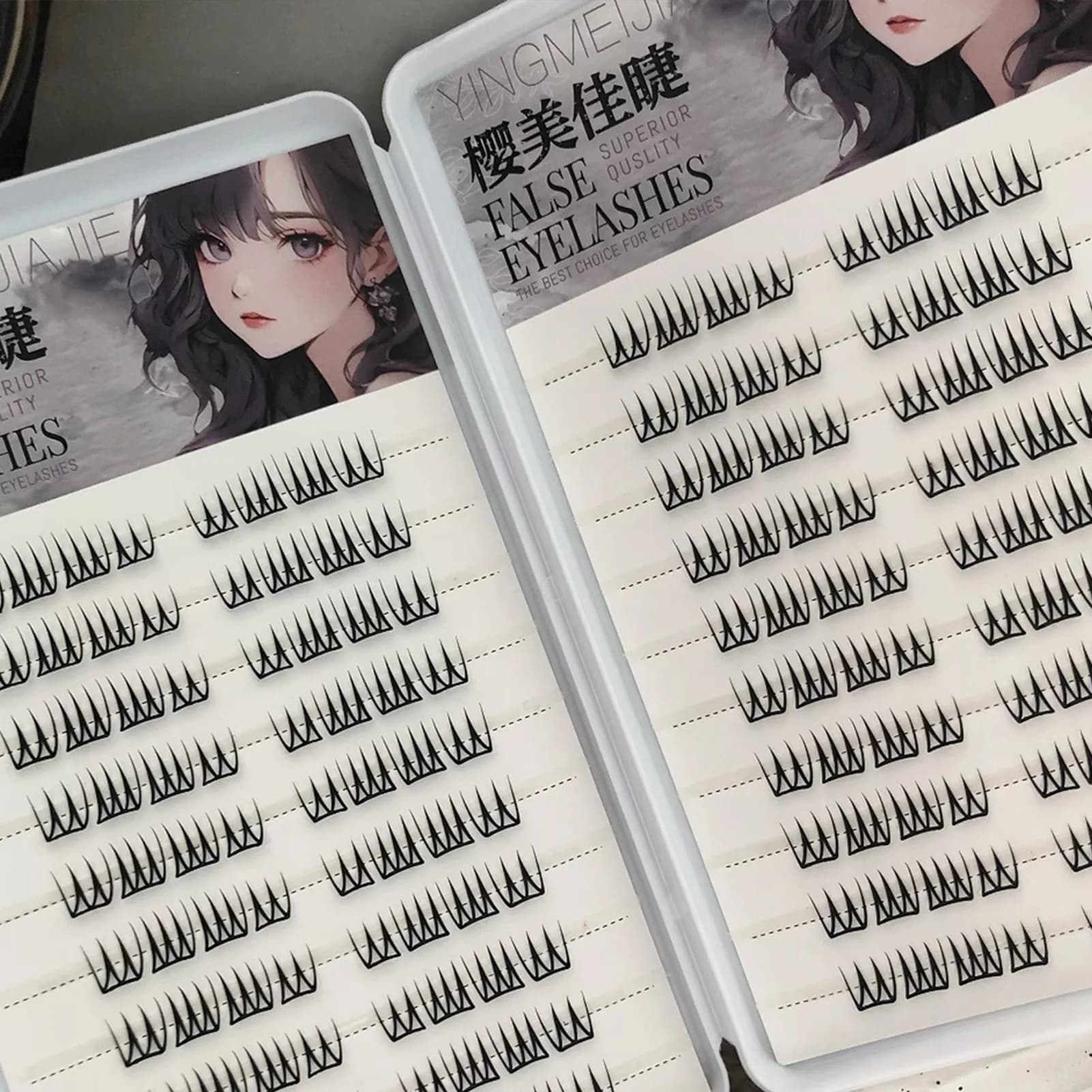 Estensioni ciglia a grappolo singolo stile coreano 7-13mm C-Curl Effetto trucco nudo soffice naturale per l'uso quotidiano