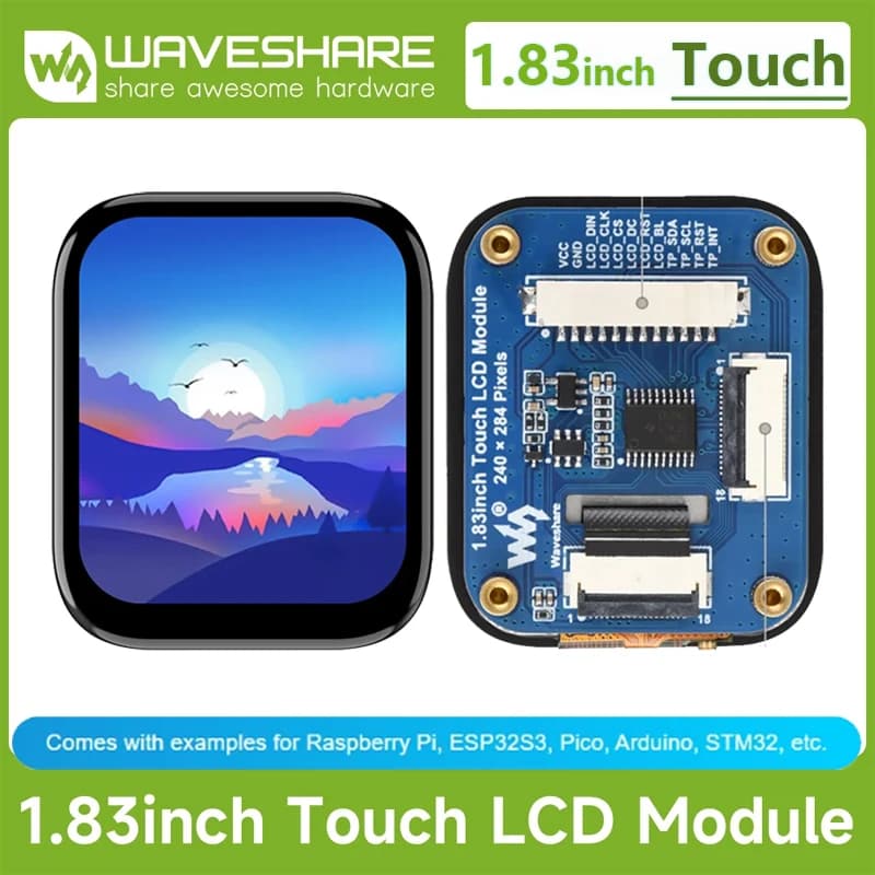 Modulo display LCD touch da 1,83 pollici Waveshare per Raspberry Pi/ESP32 Micro LCD Display, 240×284, IPS, SPI e display I2C 262K