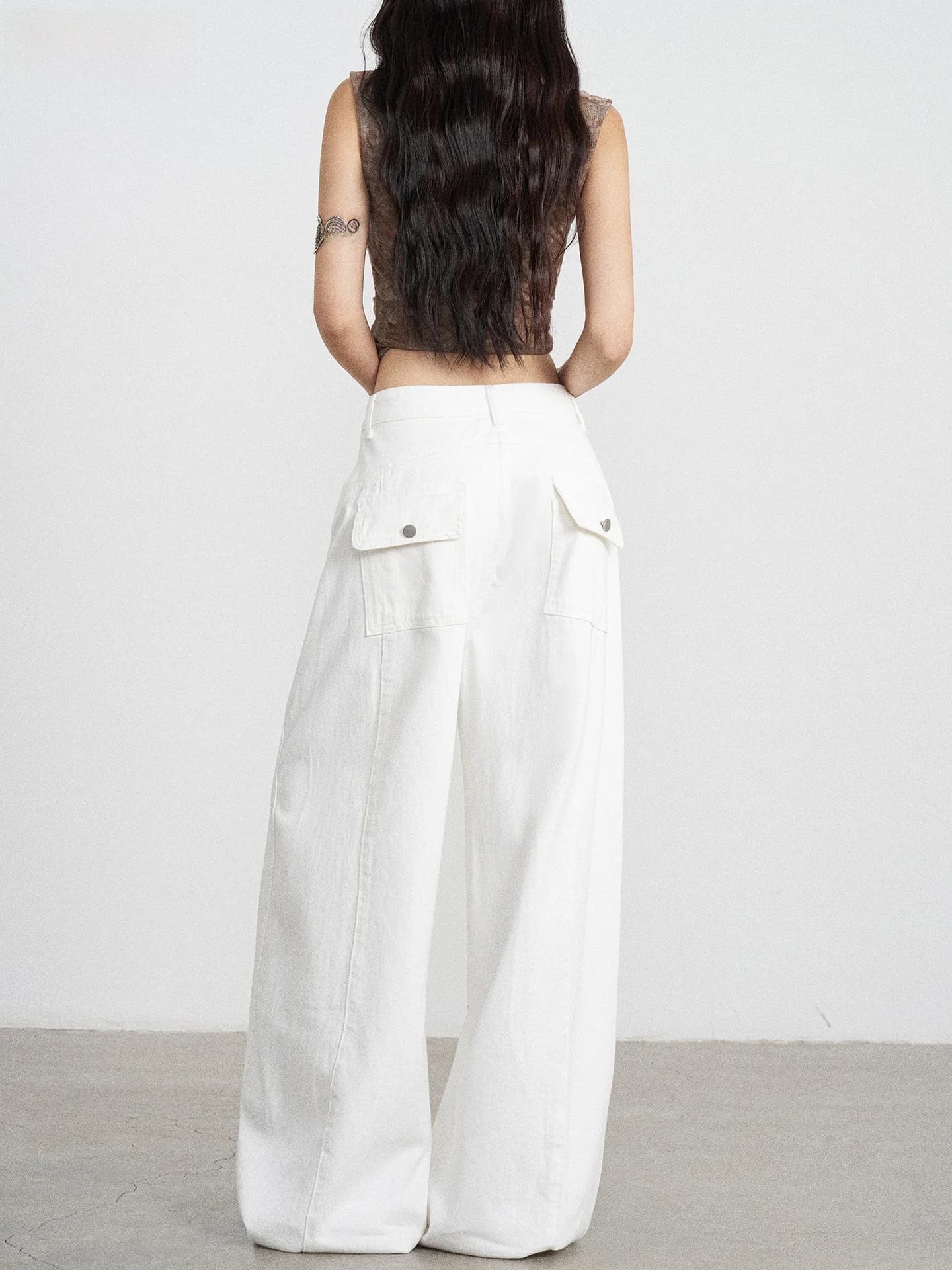White Denim Jeans Women's Loose Fit High Waist Straight Leg Jeans Summer 2026 New Style American Hot Girl Slimming Pants