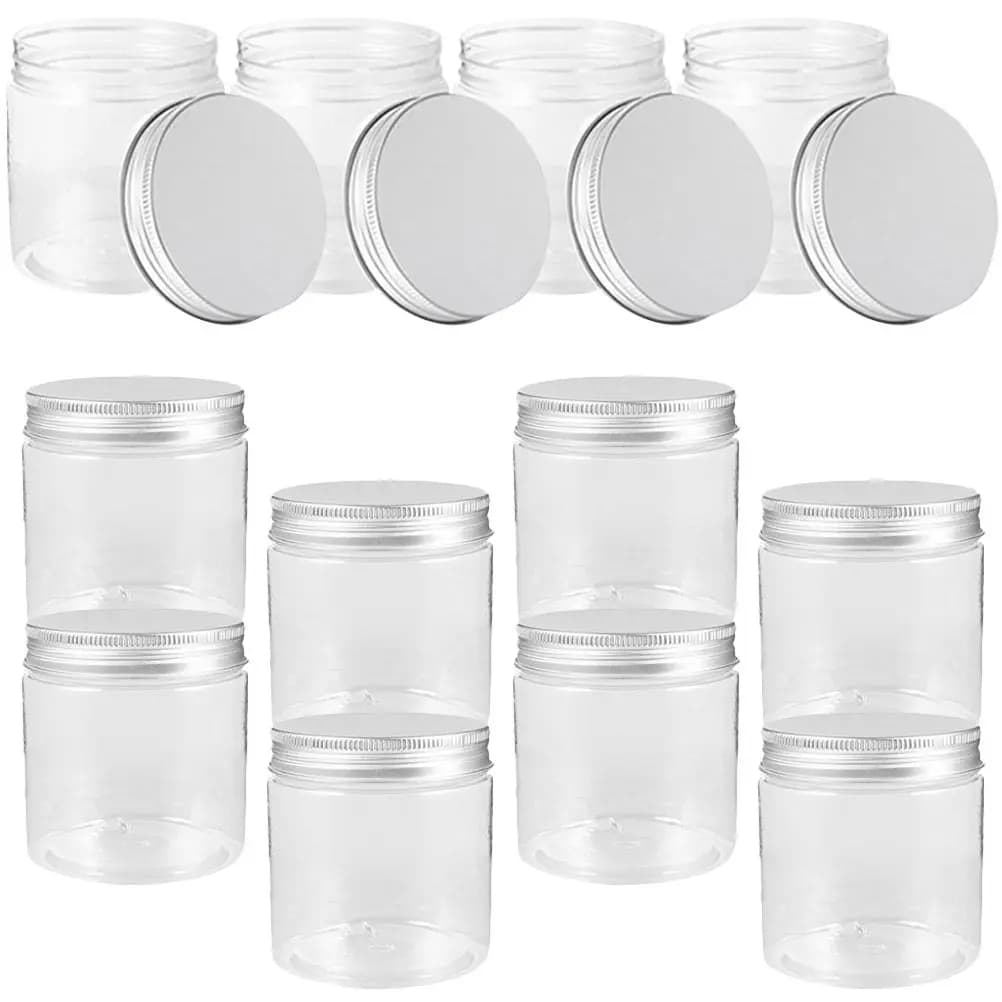 Mini Barattoli Stile Mason con Coperchio in Alluminio, Contenitori Sigillanti per Marmellata, Miele, Spezie, Barattoli Trasparenti per Miele e Marmellata con Coperchio