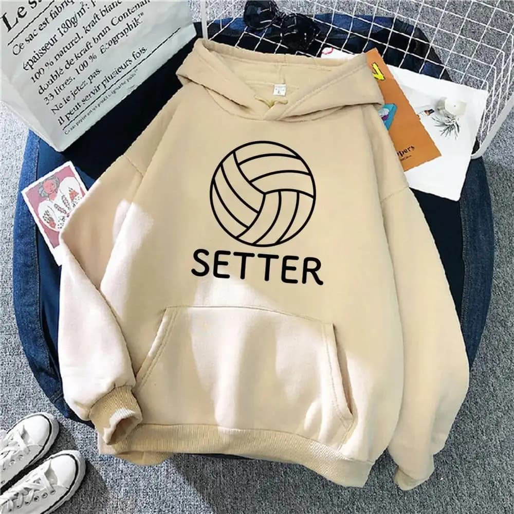 Felpa con cappuccio da pallavolo da uomo Felpa con cappuccio streetwear casual da uomo estetica giapponese y2k