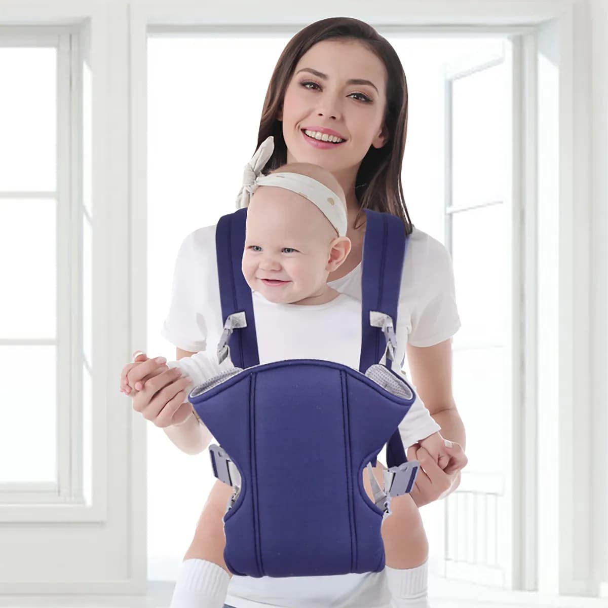 Marsupio per Neonati con Cintura Extra Larga e Chiusura Regolabile, Zaino per Trasporto Bambini, Uso Estivo e All'Aperto, Imbottitura Morbida