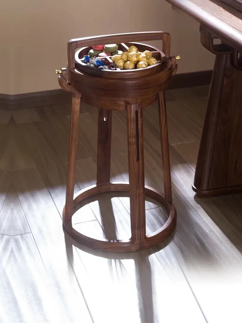 Migliaia di fiumi e montagne, noce nera nordamericana, legno massello, supporto per frutta secca, nuovo stile cinese