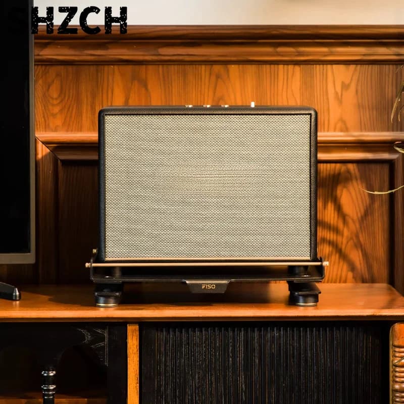 Desktop Isolation Stands for Marshall Speakers, Shock-Absorbing Floating Monitor Riser, Anti-Vibration Foam Pads for Studio&Home