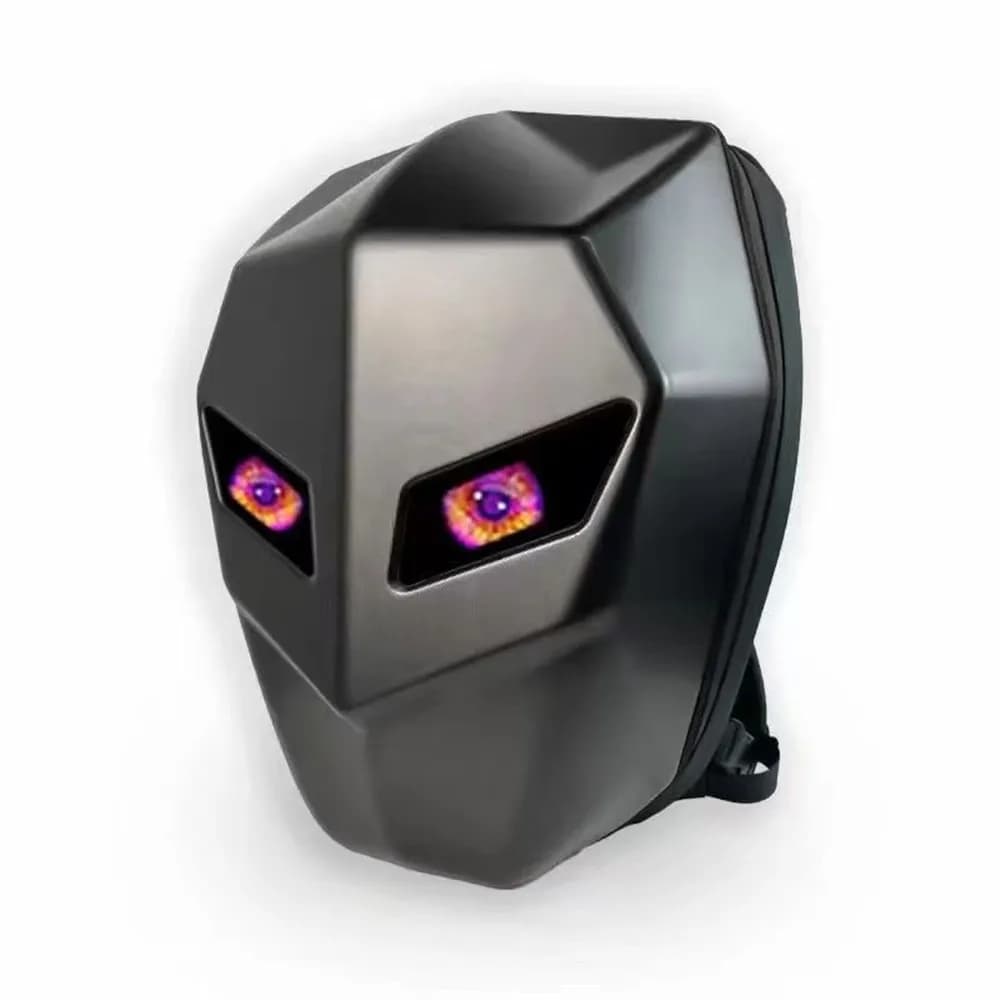 LED Backpack Bluetooth Carbon Fiber School Bag Hardshell Motorcycle Riding Full Helmet Backpacks Rugzak