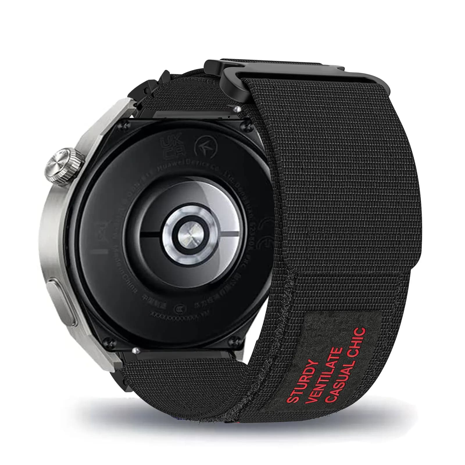 Cinturini in nylon con velcro per Huawei Watch GT 3 Pro/GT 3 SE/GT 3/GT 2 Pro/GT 2E/GT/GT 2/GT 4/GT 5/GT 5 Pro 46mm per uomo e donna