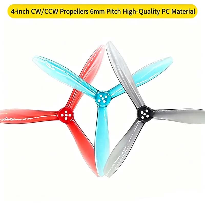 TMOTOR T4944 4-Blade 4-Inch Forward/Reverse Propeller for FPV Racing Drones—Durable and Crash-Resistant