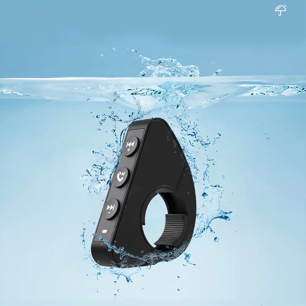 Handlebar remote control with Bluetooth5.3 button for helmet headphones Supplies for waterproof wireless multimedia controller for motorcycles/bicycles