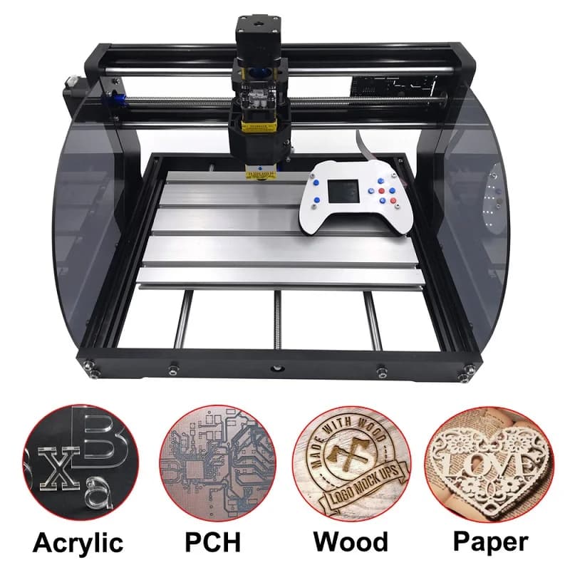 Macchina per Incisione Laser a Diodi per Penne Metalliche, Router CNC 3018 Pro Max per Fresatura e Incisione