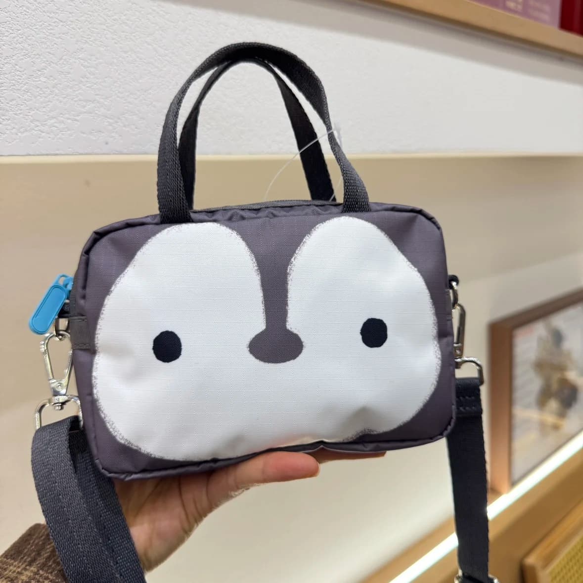 Simpatico cartone animato ey Penguin Borsa per cellulare Borsa a tracolla con id quadrata Borsa casual semplice Sle ex con chiusura a cerniera