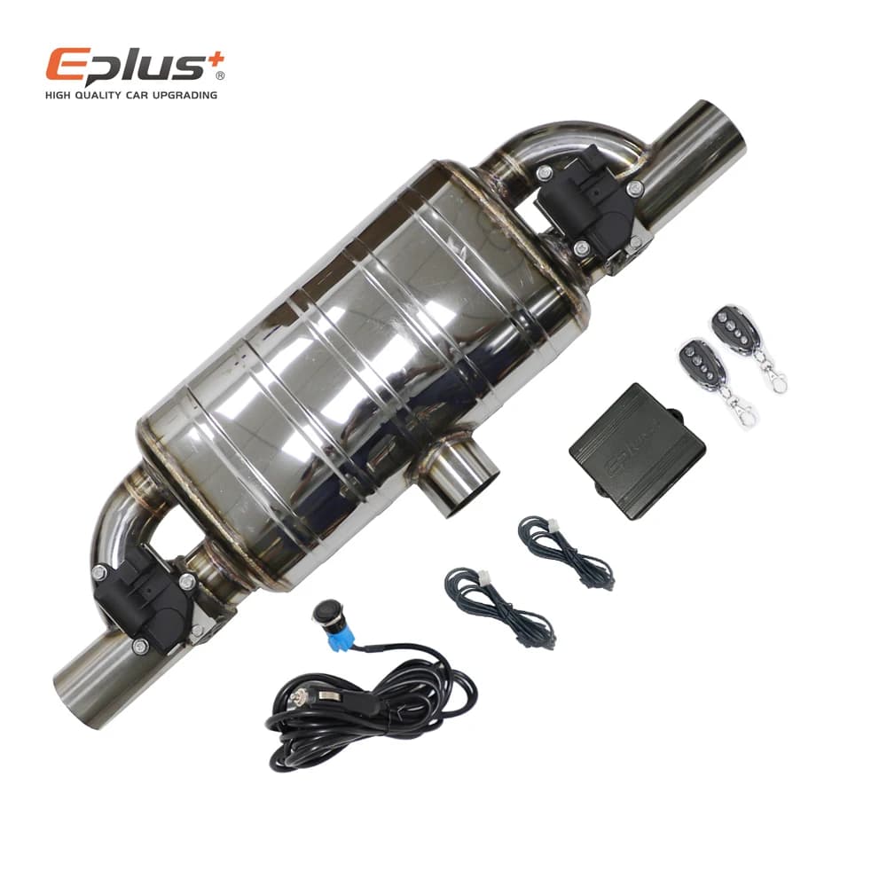 Valvola Elettrica a T per Tubo di Scarico Auto, Silenziatore con Telecomando, Acciaio Inox Universale 51 63 76MM