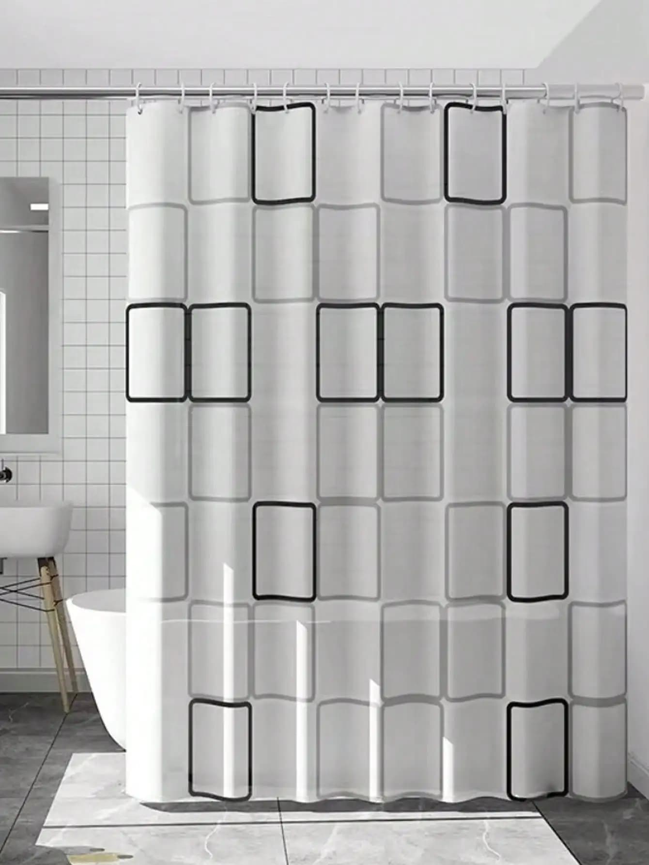 Set di Tende da Doccia Impermeabili in Tessuto, Tenda da Doccia Magnetica Senza Foratura, Tenda per Finestra del Bagno, Tenda per Porta, Tenda Divisoria