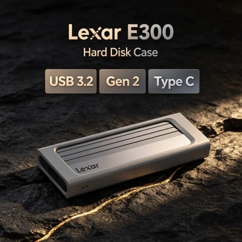 Lexar E300 M.2 SSD Enclosure 2230/2242/2260/2280 NVMe Storage Case USB Type C 3.2 Gen 2 Mobile External Disk