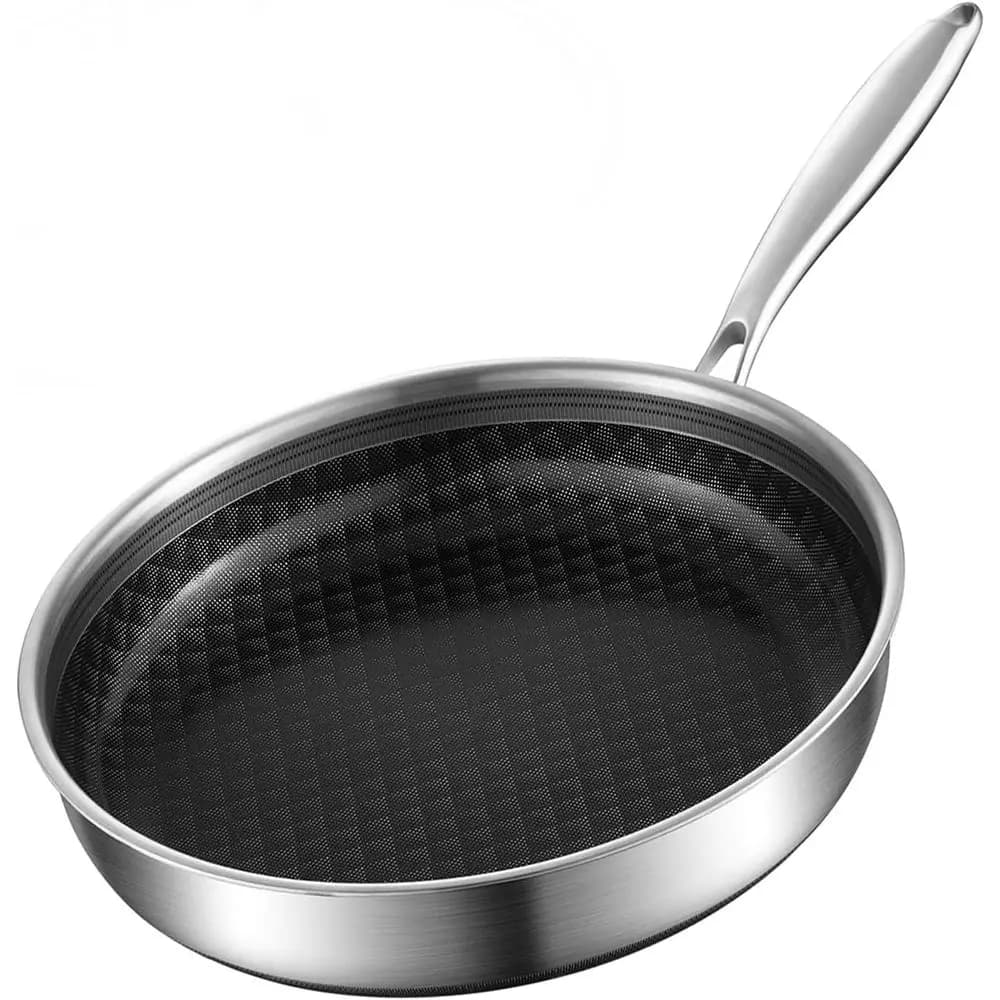 Stainless Steel Tri-Ply Stainless Steel Plate for Omelette, Heavy Duty Eggs, Compatible with Induction and Aluminium Cucine
