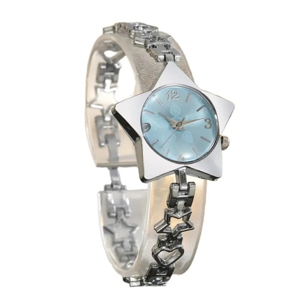 Alloy Women Watch Quartz Movement Adjustable Star Bracelet Watch Creative Style Luxury Ladies Bracelet Watch Holiday Occasion