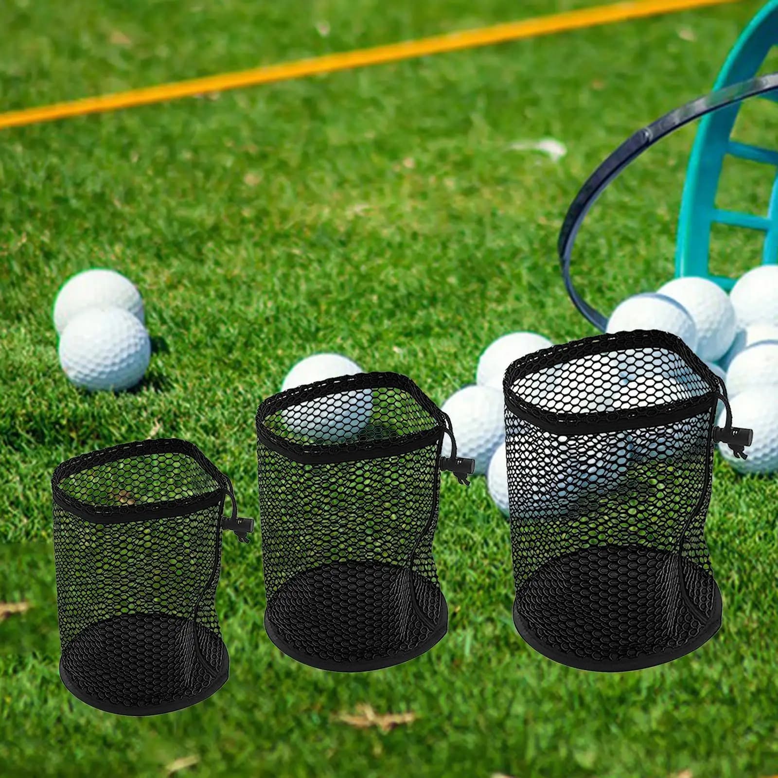 Borsa a rete in poliestere per palline da golf, sacchetto portaoggetti per accessori da golf, borsa da palestra e attrezzatura sportiva da golf