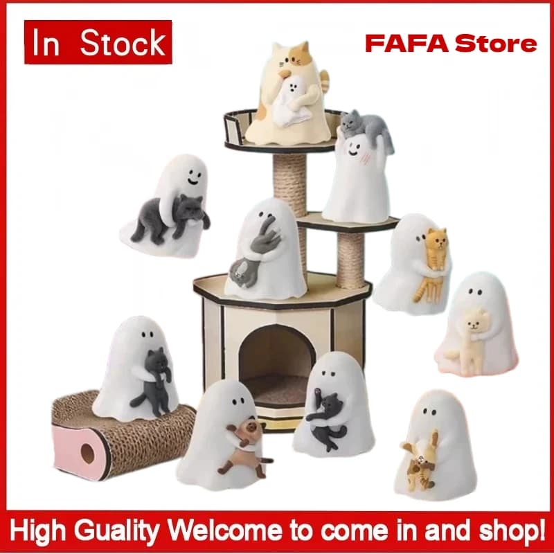 So Cute Ghost Ghody Behold My Cat Series Blind Box Trendy Desktop Ornament Model Toy Collection Mystery Box Gift