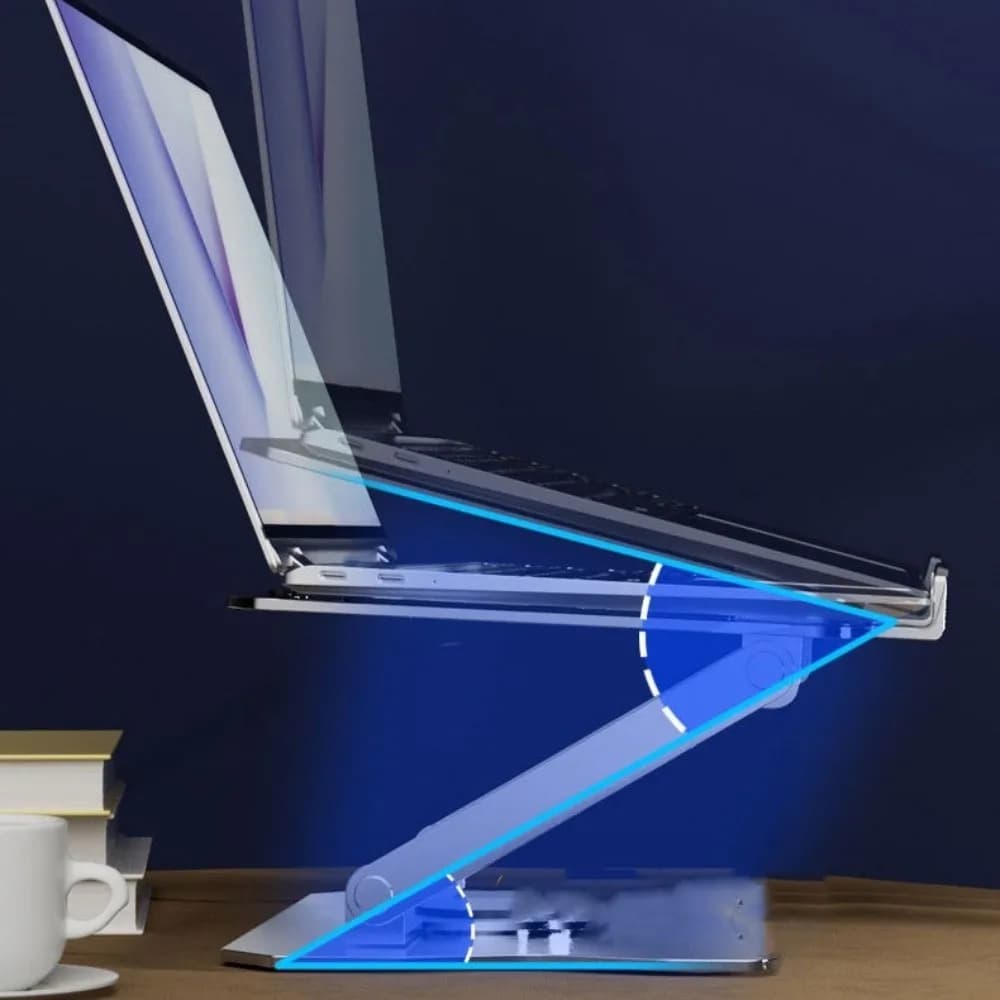 360 ° Supporto per tablet girevole con rotazione Dissipazione del calore Supporto per laptop regolabile Supporto per laptop pieghevole antiscivolo con staffa metallica per tablet
